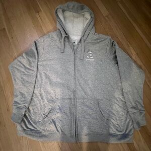 Walt Disney World Mickey Gray Sherpa Lined Hoodie Large
